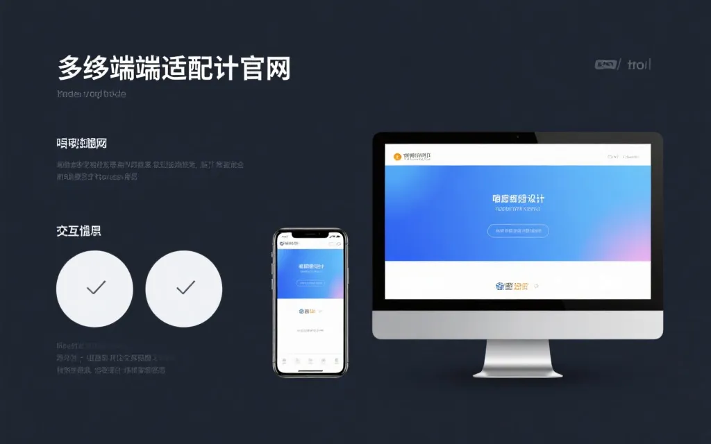 官网多端适配与交互设计示意图